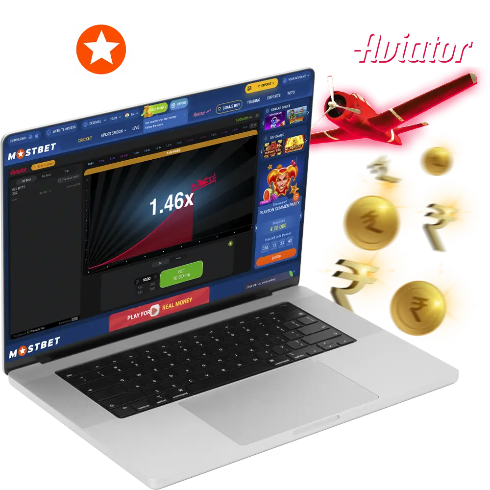 Play the popular Aviator game from Mostbet Casino where you're sure to find the biggest wins.