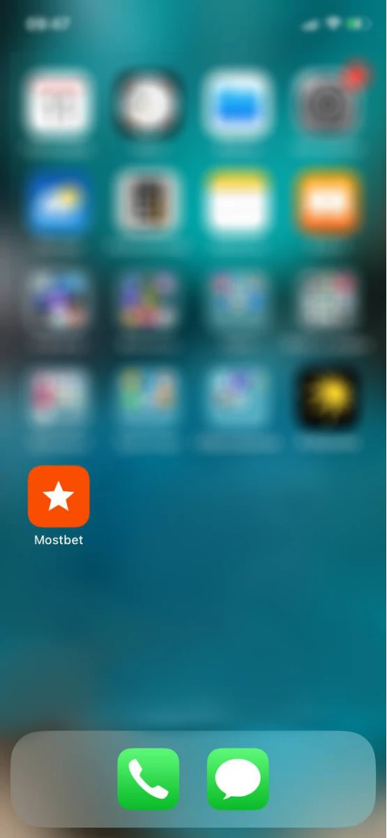 Wait for the installation to complete and start using the Mostbet app on iOS.