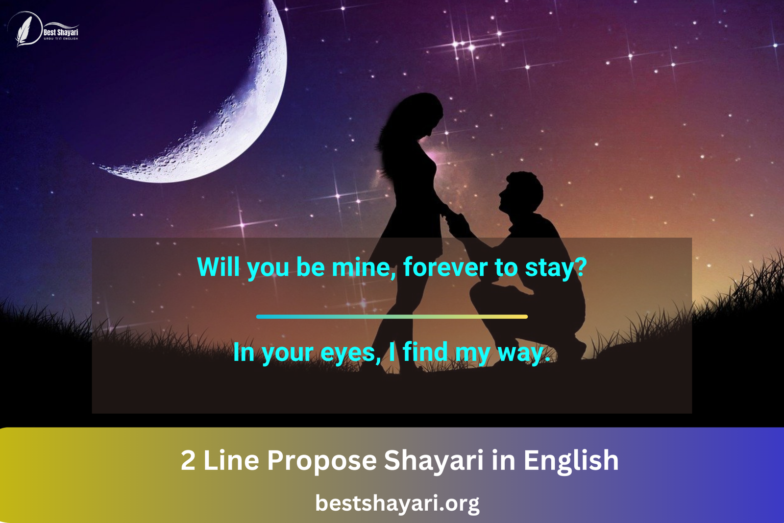 2 Line Propose Shayari in English