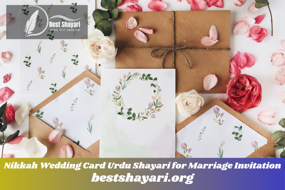 Nikkah Wedding Card Urdu Shayari for Marriage Invitation