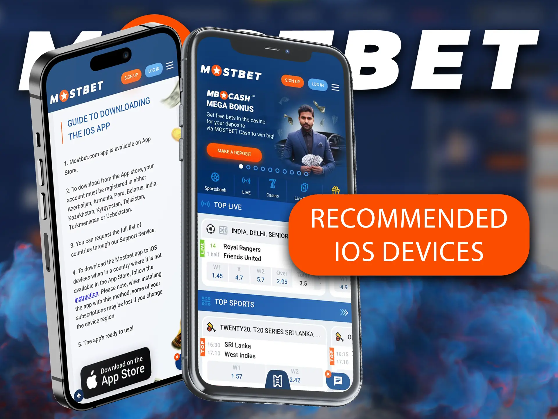 Check if your iOS device meets the system requirements for the Mostbet app.