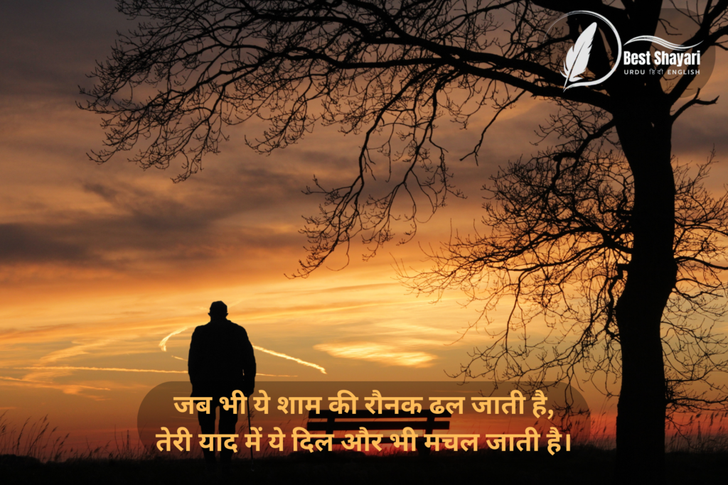 Evening Shayari In Hindi​