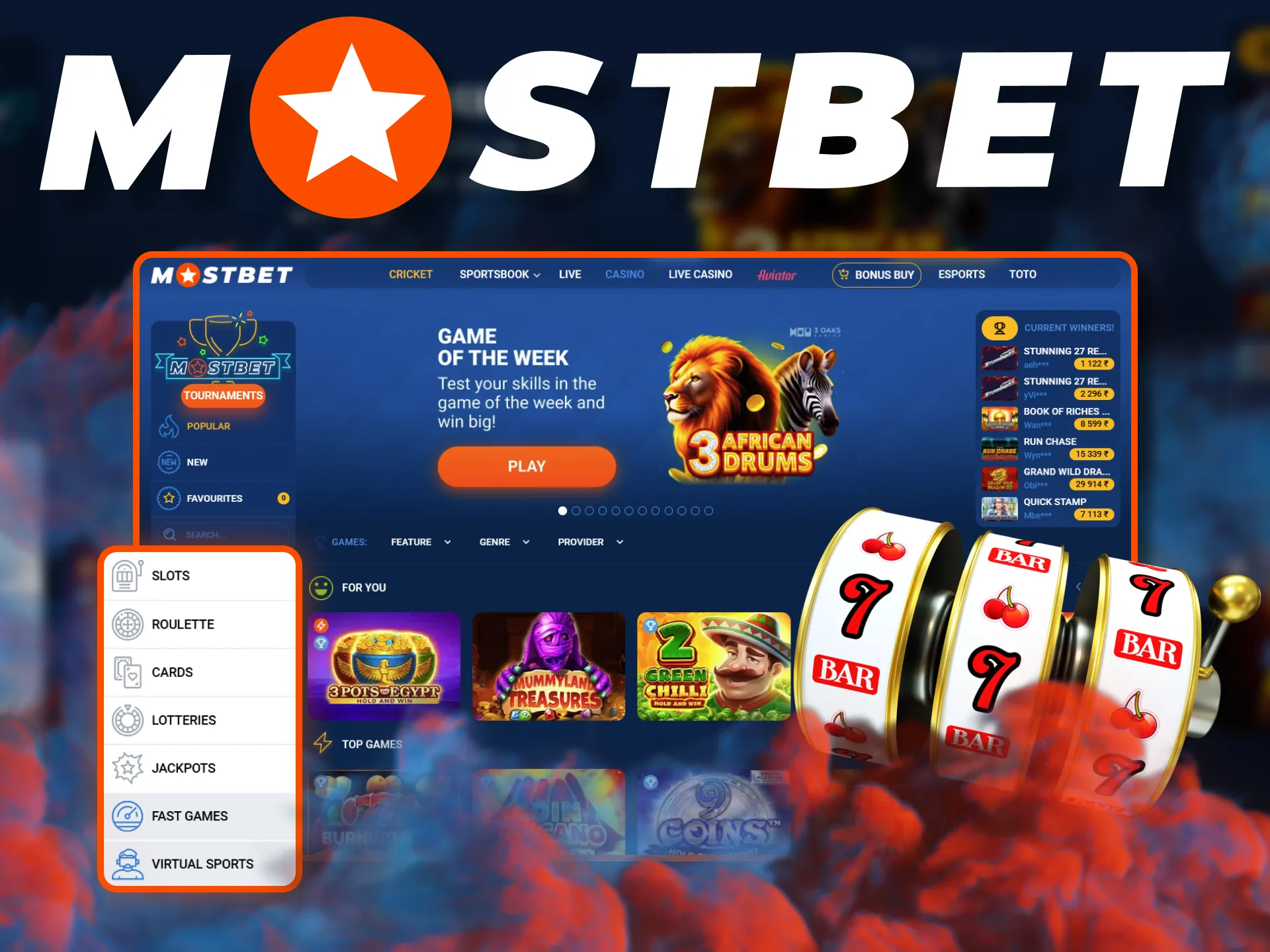 Mostbet’s live casino offers a wide selection of games.